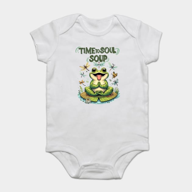 This My Yoga with funny Frog Baby Bodysuit by JessArty